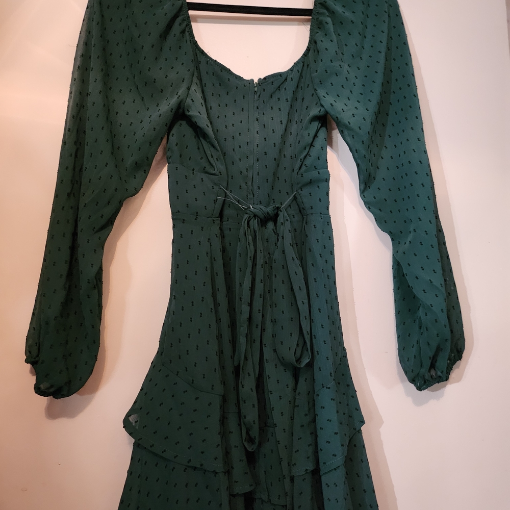 Trixxi Long Sleeve Green Dress - Picture 3 of 7